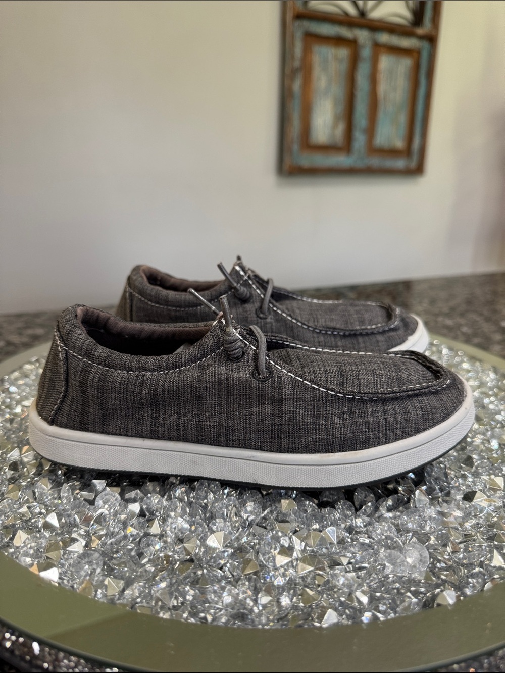 Sonoma Charcoal Fabric Slip-On Sneakers NWOT 2